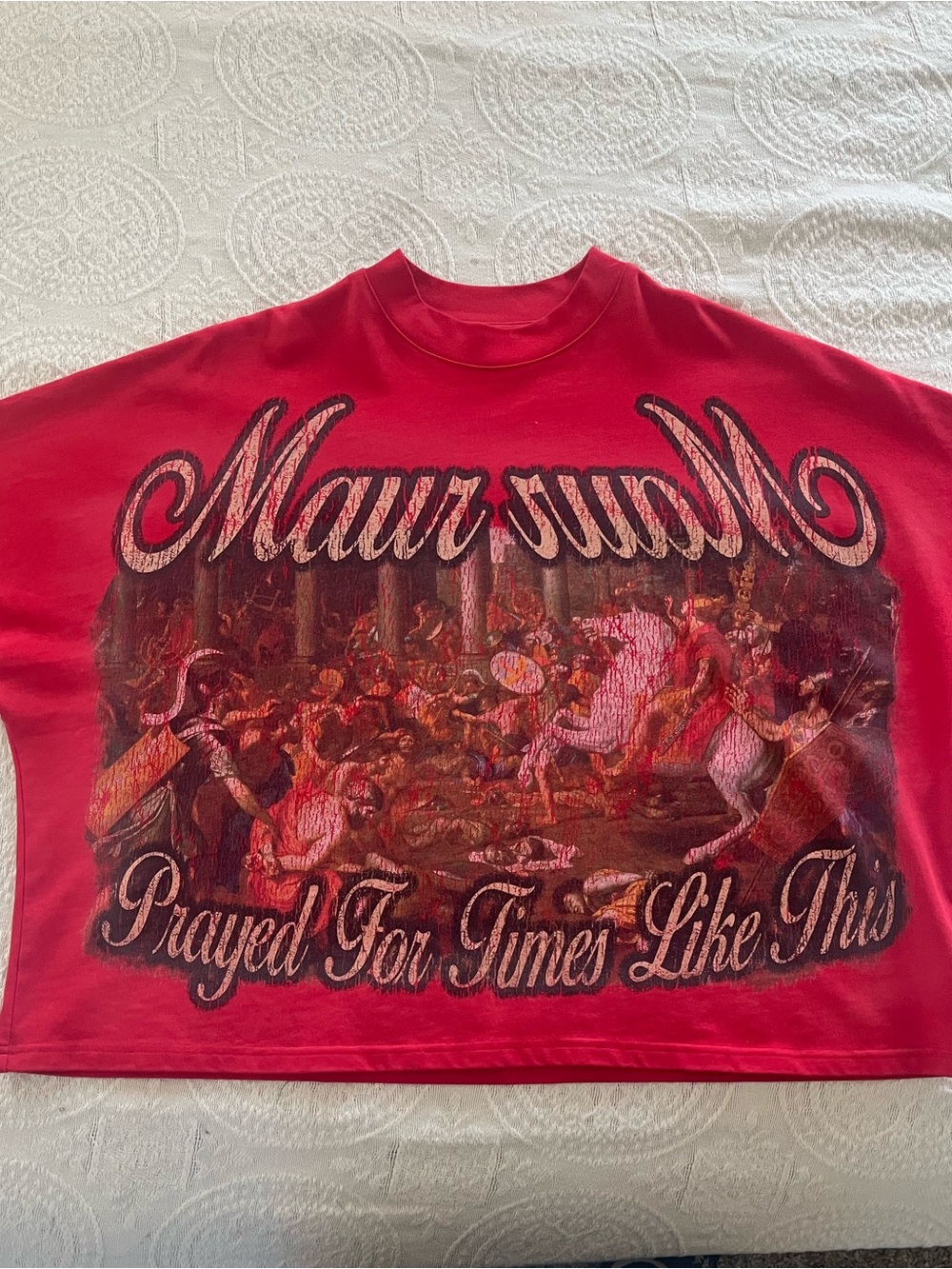 Graphic Red Kids' Cropped Tee - Prayed For Times Like This